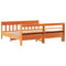 vidaXL Bed Frame without Mattress Wax Brown 180x200 cm Super King Solid Wood Pine