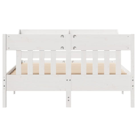 vidaXL Bed Frame without Mattress White 160x200 cm Solid Wood Pine