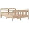 vidaXL Bed Frame without Mattress 140x200 cm Solid Wood Pine