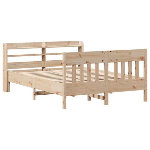 vidaXL Bed Frame without Mattress 135x190 cm Double Solid Wood Pine