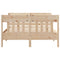 vidaXL Bed Frame without Mattress 135x190 cm Double Solid Wood Pine