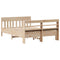 vidaXL Bed Frame without Mattress 135x190 cm Double Solid Wood Pine