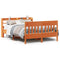 vidaXL Bed Frame without Mattress Wax Brown 135x190 cm Double Solid Wood Pine