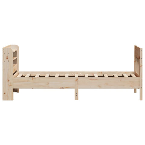 vidaXL Bed Frame without Mattress 75x190 cm Small Single Solid Wood Pine