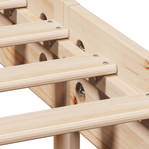 vidaXL Bed Frame without Mattress 75x190 cm Small Single Solid Wood Pine