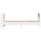 vidaXL Bed Frame without Mattress White 75x190 cm Small Single Solid Wood Pine