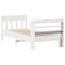 vidaXL Bed Frame without Mattress White 75x190 cm Small Single Solid Wood Pine