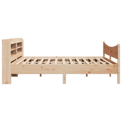 vidaXL Bed Frame with Headboard 200x200 cm Solid Wood Pine