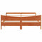 vidaXL Bed Frame with Headboard Wax Brown 200x200 cm Solid Wood Pine