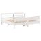 vidaXL Bed Frame with Headboard White 180x200 cm Super King Solid Wood Pine