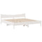 vidaXL Bed Frame with Headboard White 180x200 cm Super King Solid Wood Pine
