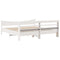 vidaXL Bed Frame with Headboard White 180x200 cm Super King Solid Wood Pine