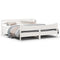 vidaXL Bed Frame with Headboard White 180x200 cm Super King Solid Wood Pine