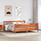 vidaXL Bed Frame with Headboard Wax Brown 180x200 cm Super King Solid Wood Pine