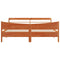 vidaXL Bed Frame with Headboard Wax Brown 180x200 cm Super King Solid Wood Pine