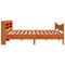 vidaXL Bed Frame with Headboard Wax Brown 180x200 cm Super King Solid Wood Pine