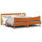 vidaXL Bed Frame with Headboard Wax Brown 180x200 cm Super King Solid Wood Pine