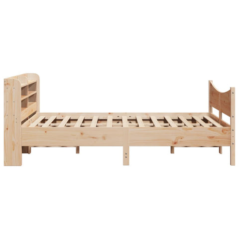 vidaXL Bed Frame with Headboard 160x200 cm Solid Wood Pine