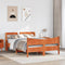 vidaXL Bed Frame with Headboard Wax Brown 160x200 cm Solid Wood Pine