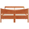 vidaXL Bed Frame with Headboard Wax Brown 160x200 cm Solid Wood Pine