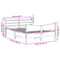 vidaXL Bed Frame with Headboard White 150x200 cm King Size Solid Wood Pine