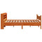 vidaXL Bed Frame with Headboard Wax Brown 140x190 cm Solid Wood Pine