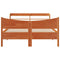vidaXL Bed Frame with Headboard Wax Brown 120x190 cm Small Double Solid Wood Pine