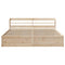 vidaXL Bed Frame with Headboard 200x200 cm Solid Wood Pine