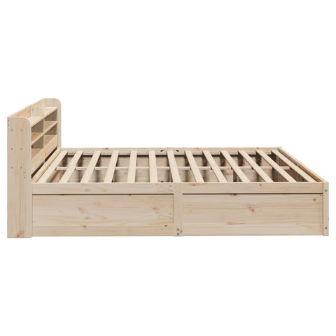 vidaXL Bed Frame with Headboard 200x200 cm Solid Wood Pine