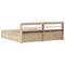 vidaXL Bed Frame with Headboard 200x200 cm Solid Wood Pine