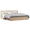 vidaXL Bed Frame with Headboard 200x200 cm Solid Wood Pine
