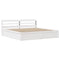 vidaXL Bed Frame with Headboard White 200x200 cm Solid Wood Pine