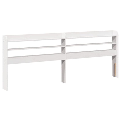 vidaXL Bed Frame with Headboard White 200x200 cm Solid Wood Pine