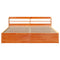 vidaXL Bed Frame with Headboard Wax Brown 200x200 cm Solid Wood Pine
