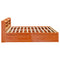 vidaXL Bed Frame with Headboard Wax Brown 200x200 cm Solid Wood Pine