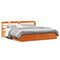 vidaXL Bed Frame with Headboard Wax Brown 200x200 cm Solid Wood Pine