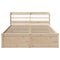 vidaXL Bed Frame with Headboard 160x200 cm Solid Wood Pine