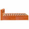 vidaXL Bed Frame with Headboard Wax Brown 160x200 cm Solid Wood Pine
