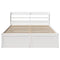 vidaXL Bed Frame with Headboard White 150x200 cm King Size Solid Wood Pine