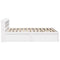 vidaXL Bed Frame with Headboard White 150x200 cm King Size Solid Wood Pine