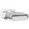 vidaXL Bed Frame with Headboard White 150x200 cm King Size Solid Wood Pine