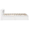 vidaXL Bed Frame with Headboard White 140x200 cm Solid Wood Pine