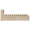 vidaXL Bed Frame with Headboard 100x200 cm Solid Wood Pine