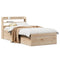 vidaXL Bed Frame with Headboard 100x200 cm Solid Wood Pine