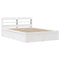 vidaXL Bed Frame with Headboard White 140x190 cm Solid Wood Pine