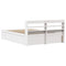 vidaXL Bed Frame with Headboard White 135x190 cm Double Solid Wood Pine