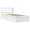 vidaXL Bed Frame with Headboard White 90x190 cm Single Solid Wood Pine