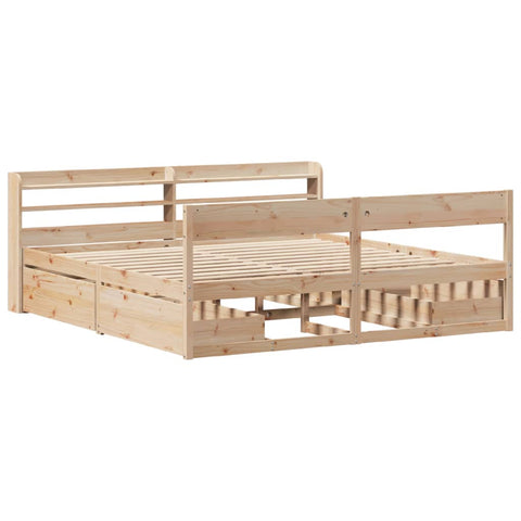 vidaXL Bed Frame without Mattress 200x200 cm Solid Wood Pine