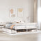 vidaXL Bed Frame without Mattress White 180x200 cm Super King Solid Wood Pine