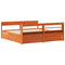 vidaXL Bed Frame without Mattress Wax Brown 180x200 cm Super King Solid Wood Pine